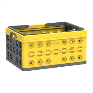 Foldable Crate / Basket in Yellow and Grey