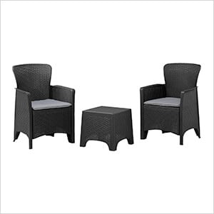 Cedarrattan Sofa Duo Set - Black