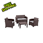 DuraMax Cedarrattan Medium Sofa Set - Brown