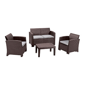 Cedarrattan Medium Sofa Set - Brown