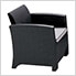Cedarrattan Medium Sofa Set - Black