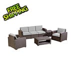 DuraMax Cedarrattan Large Sofa Set - Brown