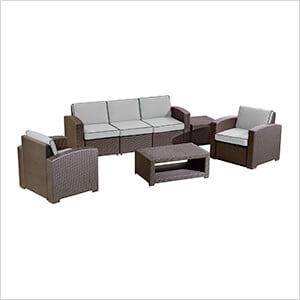 Cedarrattan Large Sofa Set - Brown