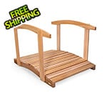 All Things Cedar 4-Foot Garden Bridge with Side Rails