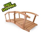 All Things Cedar 8-Foot Garden Bridge with Side Rails