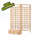 All Things Cedar 32-Inch Planter Box and Trellis Privacy Screens