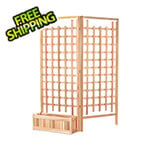 All Things Cedar 32-Inch Planter Box and Trellis Privacy Screens