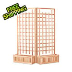 All Things Cedar Twin 32-Inch Planter Box and Trellis