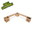 All Things Cedar 5-Piece Planter Bench Set