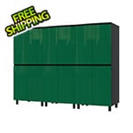 Contur Cabinet 7.5' Premium Racing Green Garage Cabinet System