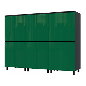 7.5' Premium Racing Green Garage Cabinet System