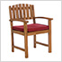 5-Piece Butterfly Extension Table Dining Chair Set with Red Cushions