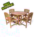 All Things Cedar 5-Piece Oval Extension Table Dining Chair Set