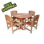 All Things Cedar 5-Piece Oval Extension Table Dining Chair Set