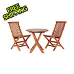 All Things Cedar 3-Piece Teak Bistro Table Set