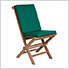 5-Piece Octagon Folding Table and Folding Chair Set with Green Cushions