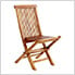 Folding Chair Set with White Cushions