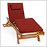 Multi-Position Chaise Lounger with Red Cushions