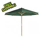 All Things Cedar Green 10-Foot Teak Market Umbrella