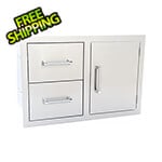 KoKoMo Grills 30" Combo 2-Drawer / 1-Door Drop-In Cabinet