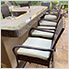 Rattan Outdoor Barstools with Armrests (2 Pack)