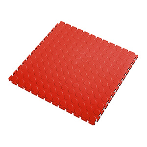 7mm Red PVC Coin Tile (10 Pack)
