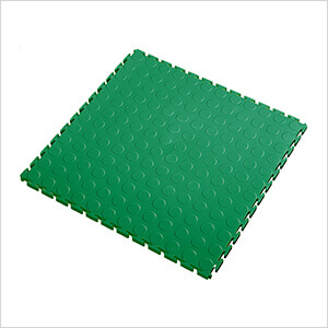 7mm Green PVC Coin Tile (10 Pack)