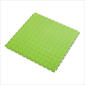 7mm Neon Green PVC Coin Tile (10 Pack)