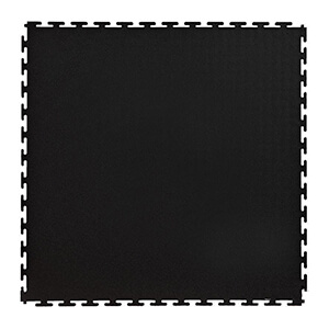 7mm Black PVC Smooth Tile (10 Pack)
