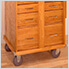 Oak 5-Drawer Roller Cabinet (Imported)