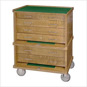 Pro-Series Roller Cabinet in Golden Oak (Made in USA)
