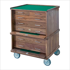 Pro-Series Roller Cabinet in Natural Walnut (Made in USA)