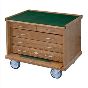 Pro-Series Mini Roller Cabinet in Golden Oak (Made in USA)