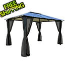 Paragon Outdoor 10 x 12 ft. Durham Hard-Top Gazebo with Mosquito Netting