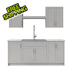 NewAge Laundry Cabinets 10 Piece Cabinet Set with 36 in. Sink and Faucet (Grey)