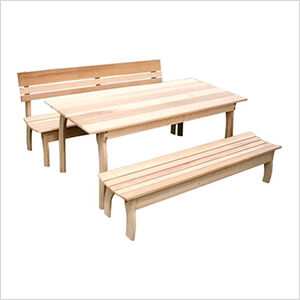 46" Red Cedar Couple Dining Set