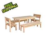 Creekvine Designs 46" Red Cedar Gathering Dining Set