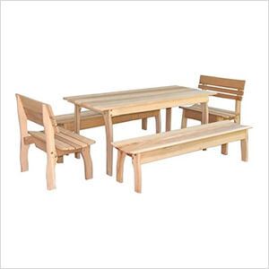 46" Red Cedar Gathering Dining Set