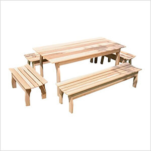 46" Red Cedar Family Dining Set