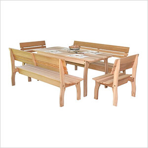 46" Red Cedar Chickadee Dining Set