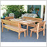 46" Red Cedar Chickadee Dining Set