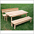 58" Red Cedar Couple Dining Set