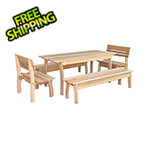 Creekvine Designs 58" Red Cedar Gathering Dining Set