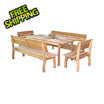 Creekvine Designs 58" Red Cedar Chickadee Dining Set