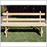 66" Treated Pine Traditional Garden Bench with Back