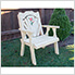 Treated Pine Fanback Patio Chair with Rose Design
