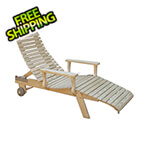 Creekvine Designs Treated Pine Chaise Lounge with Arms