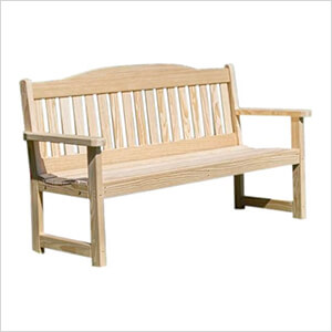 53" Treated Pine English Garden Bench