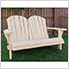 53" Treated Pine Low Curveback Garden Bench