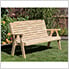 53" Treated Pine Crossback Garden Bench
